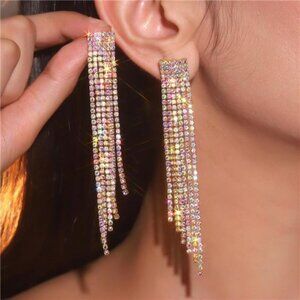 Atifober Dangle Earrings – Elegant Sparkly Drop Earrings for Women